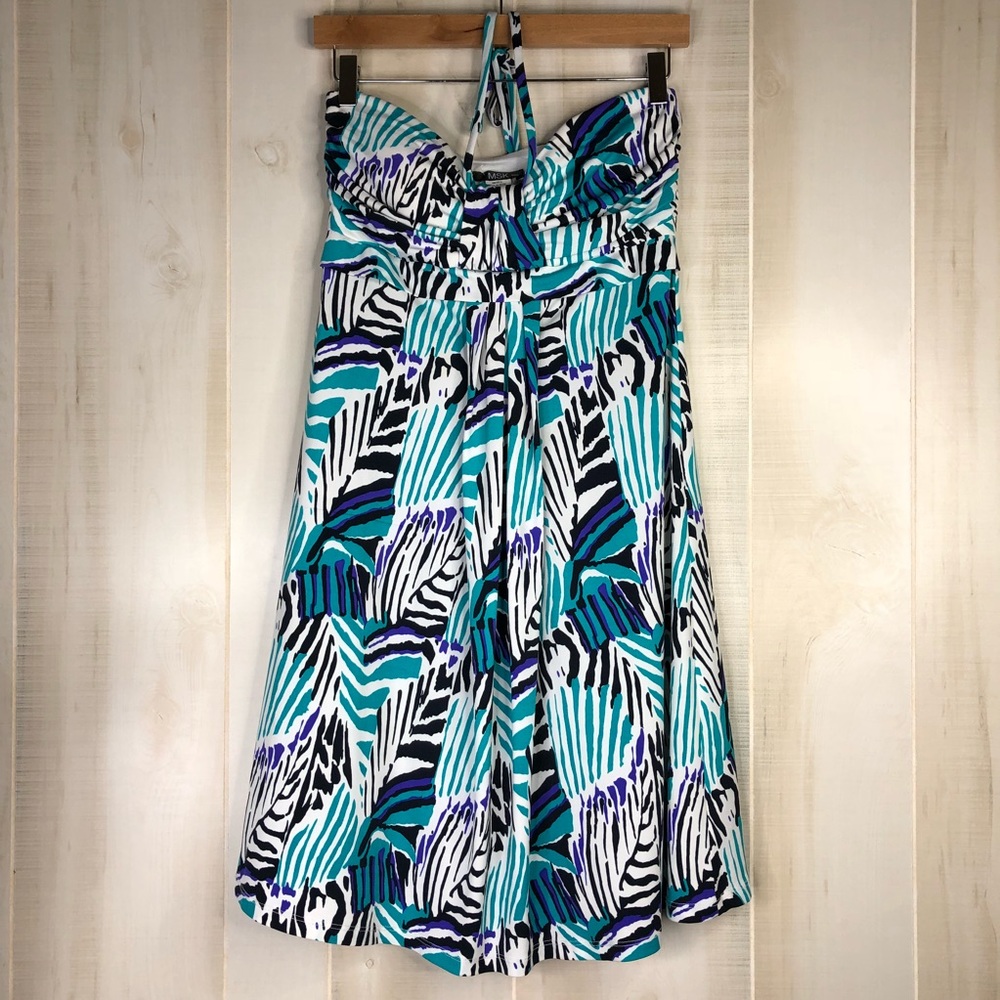 MSK Halter Sleeveless Multi Color Dress Size M - Picture 2 of 6